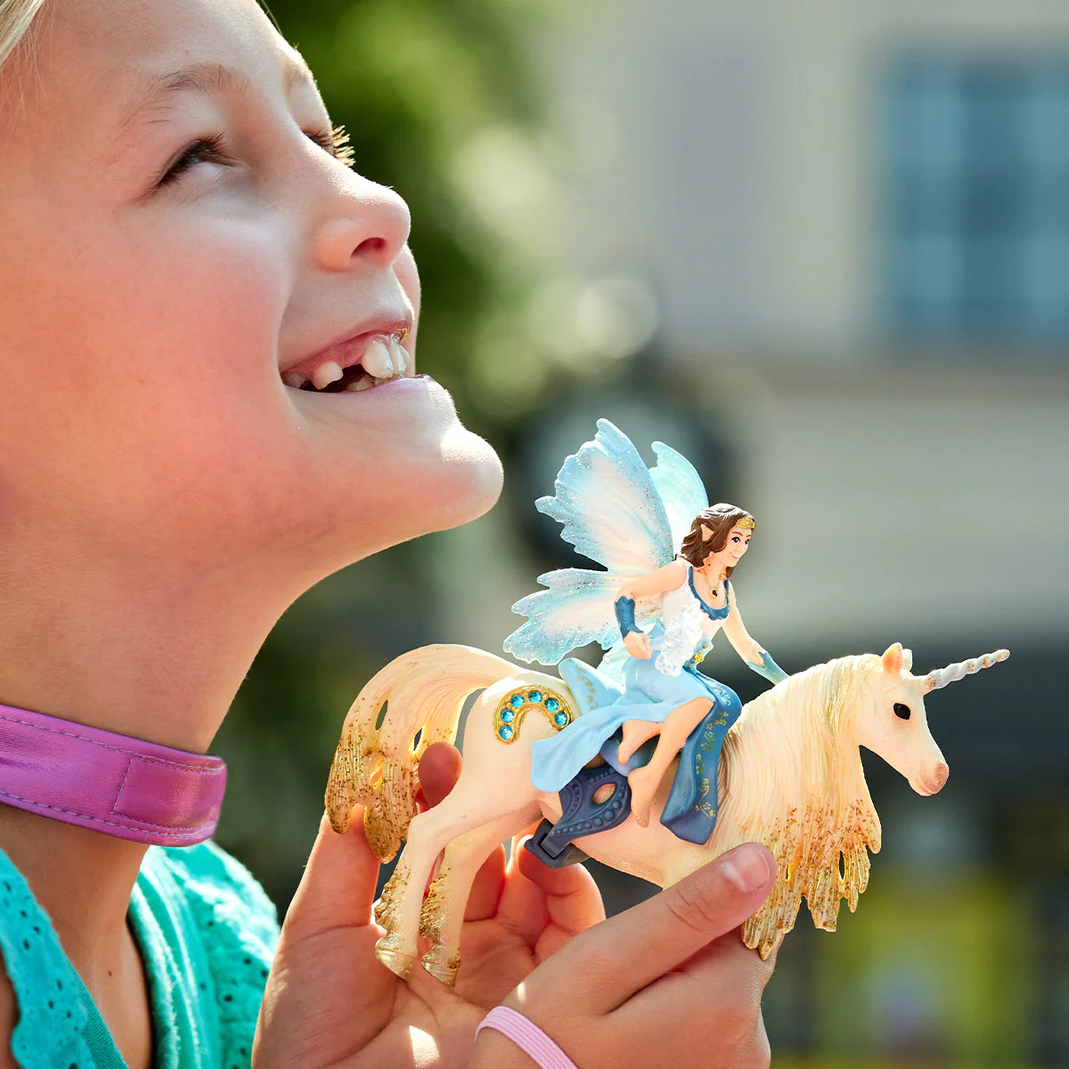 Eyela riding on golden unicorn - Image 2